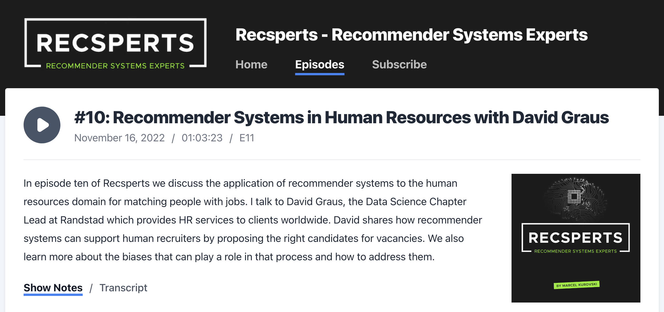 Featured in Recsperts on ‘Recommender Systems in Human Resources’